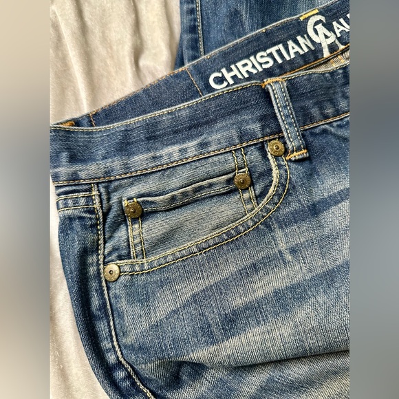 Christian Audigier Denim Men’s Slightly Distressed Jeans. Size 34 x 32 - Picture 6 of 16